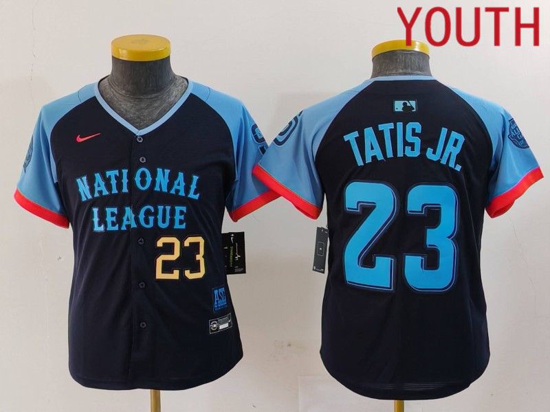 Youth San Diego Padres #23 Tatis jr Blue All star 2024 Nike MLB Jersey style 4->boston celtics->NBA Jersey